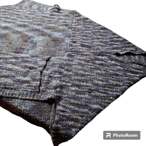 Chloe K Hi-Lo Multi Colored Boxy Poncho Sweater Size XL - Picture 8 of 12